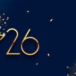 happy new year 2026 holiday banner with text space